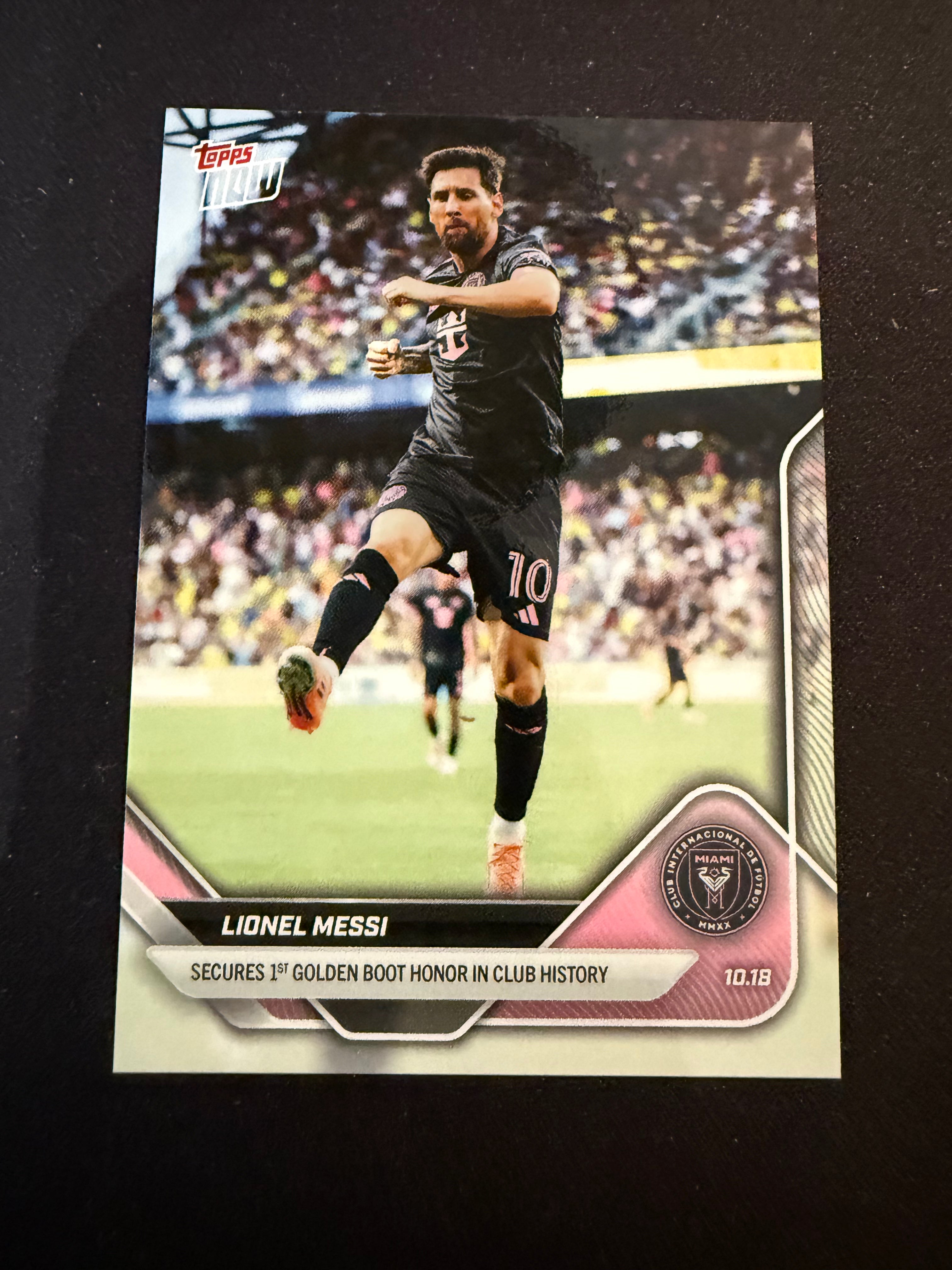 Lionel Messi 1st Golden Boot Topps Now #115